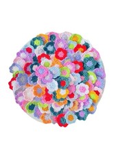 100 bunte  Häkelblumen