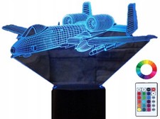 3D LED Nachtlampe A10 Flugzeug personalisiert