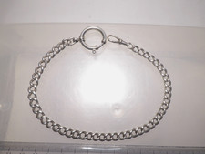 antik 800 Silber klassische Uhrenkette 31 cm Karabiner Federring gereinigt 27,8g