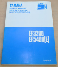 Yamaha EF3200 EF5400 E Generator 1988 Werkstatthandbuch Wartungsanleitung