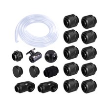 Azieru G1/4“ Soft Tube Fitting Kit für OD 13/16mm Wasserkühlung Zubehör DIY