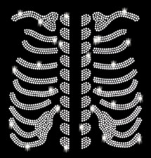 XL Strasssteine Skelett Skull