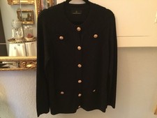 ALFREDO PAULI.  STRICK -CARDIGAN , STRICKJACKE, Schwarz.