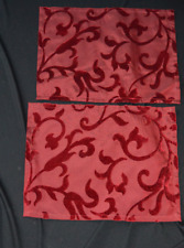 2 Tischsets  dunkelrot Samt-Optik 45 x 35  cm , festlich Platzdeckchen