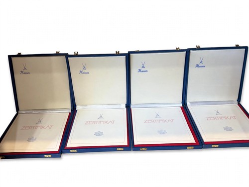 Meissen silhouetten teller - 4x, silhouetten-teller