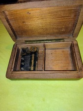 antikes Kästchen Eiche mit schweizer Spieluhr St. Croix Polyphon Musik Box