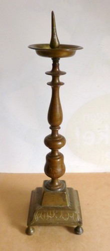 Antiker bronze altarleuchter - antiker,