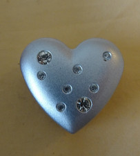 Halstuch Ring in Silber mit Steinchen besetzt