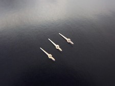 ORIS Divers Chronograph Zeiger Small Silver Chrono Hands Ref 7542 3 Stück