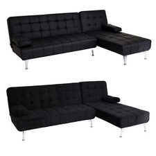 Schlafsofa HWC-K22, Couch Ecksofa Sofa, Liegefläche links/rechts Schlaffunktion