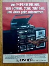 Fisher HiFi Stereoanlage Original 1985 Vintage Advert Werbung Reklame