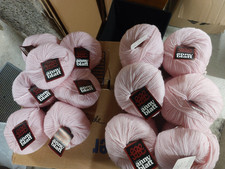 950g / 19x Anny Blatt Wolle No. 4 rosa 100% Wolle für großes Projekt selten