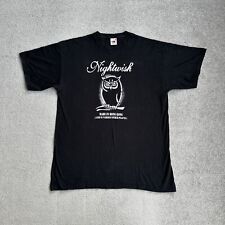 NIGHTWISH Retro Hard Rock Band T-Shirt Kurzarm Gr. L Print Logo 3820 Schwarz