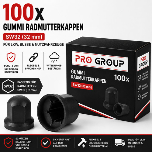 100x schwarz gummi - schwarz,