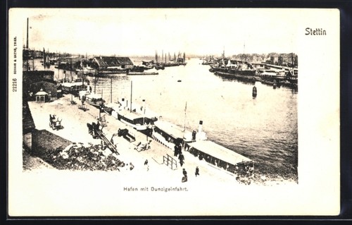 Ansichtskarte stettin hafen - stettin,,