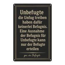 Unbefugte Spruchschild