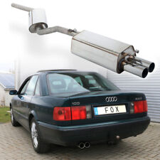 Fox Sportauspuff Komplettanlage ab Kat. Audi 100/A6 Typ C3 C4 2x76mm scharf