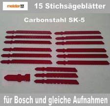 Stichsägeblätter, Sägeblatt, 15 St. für Bosch und gleiche Aufnahmen