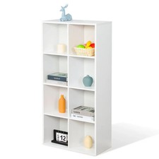 Bücherregal Modernes, platzsparendes MDF-Regal mit 4-8 offene Fächer California