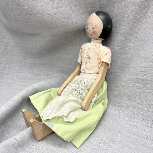 Vintage holz peg puppe - vintage,