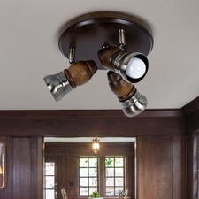 Deckenleuchte Spotrondell Holz