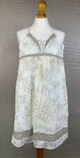PROMOD Damen Gr. 34 XS Kleid Dress weiß cream taupe Trägerkleid Sommerkleid 5B8