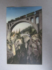 Eisenbahnpostkarte  Faksimile Schweiz Albulabahn, die Solisbrücken
