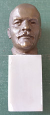 Lenin Büste aus Metallguss auf Mamorsockel