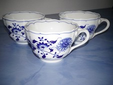 HUTSCHENREUTHER ZWIEBELMUSTER 3 schöne große Kaffeetassen -/ Riesentassen 12 cm