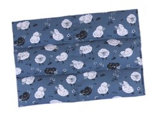 Dinkelkissen Körnerkissen 24x33cm 6Kammern Wärmekissen Schafe blau Dinkel Nacken