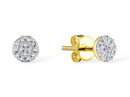 585 gold kleine runde diamant - kleine,