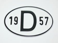 Schild 1957 alu - d-schild, geprägt