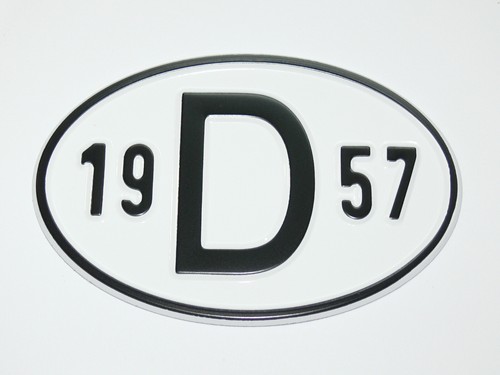 Schild 1957 alu geprägt - d-schild,
