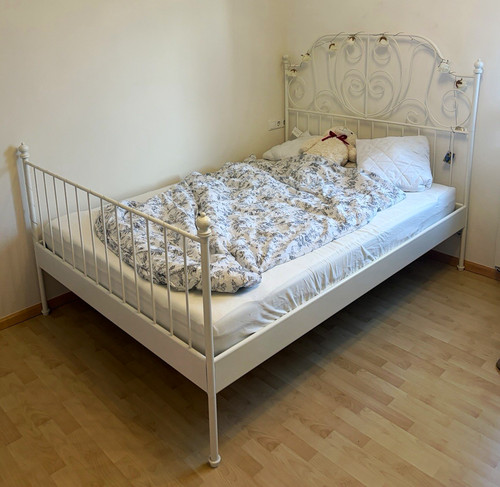 Ikea bettgestell metall weiß - ikea,