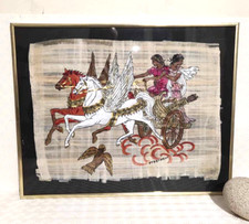 papyrus gemälde rahmen gold