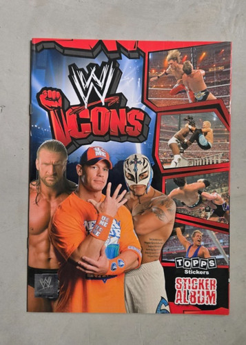 Wwe icons sticker album - sticker,