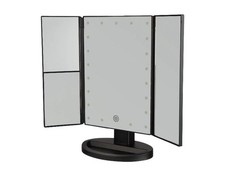 Cien LED-Kosmetikspiegel 70° neigbar rechteckig 28 x 18 x 12 cm schwarz