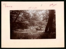 Ansicht Borna, Goldfischteich in den städtischen Anlagen mit Brücke 