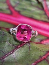 Ring Silber Rubin synth. 