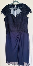 Damen Kleid Hochzeit,Party, blau, Spitze,Chiffon,Größe 44.Neu.