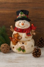 Schneemann Windlicht Heinz Teelichthalter Kerzenhalter  Weihnachten NEU