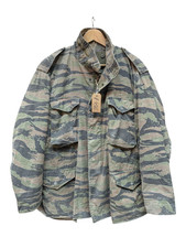 Original US Army Issue Vietnam Tiger-Stripe M65 Combat Jacket Size 48" Chest #455