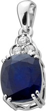 Saphir Anhänger Weißgold 585