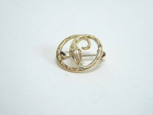 Brosche metall dick vergoldet - brosche,