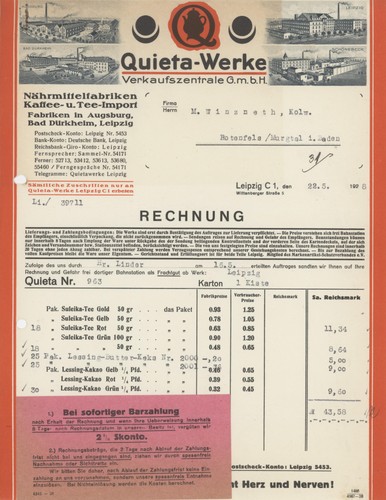 Rechnung quieta werke leipzig - quieta-werke,