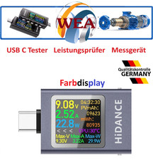 USB C Tester Meter Messgerät Multimeter USB Power Meter Strommesser Spannung DE