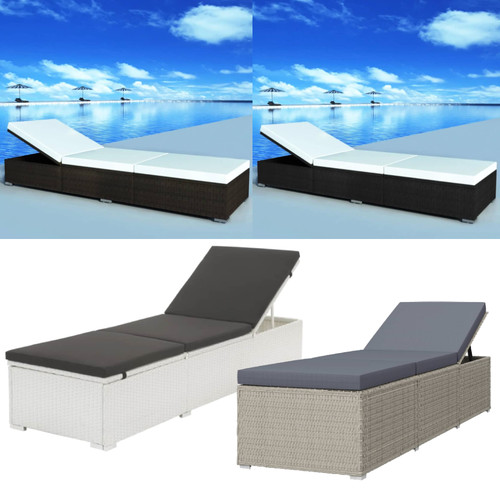Sonnenliege poly rattan - sonnenliege,