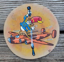 Handbemalter Patch aus Leder