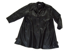 VITTORIA VERANI super schöner LEDERMANTEL / LONGJACKE echt Leder   Gr. 44