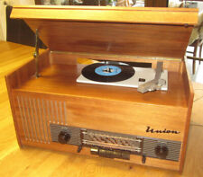 Union-Ring, Tischgerät Radio & Plattenspieler 16, 33, 45, 78, Chassis Holz 50er 